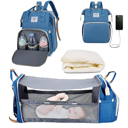 NestVoyage™ 3‑in‑1 Diaper Bag & Portable Changing Station
