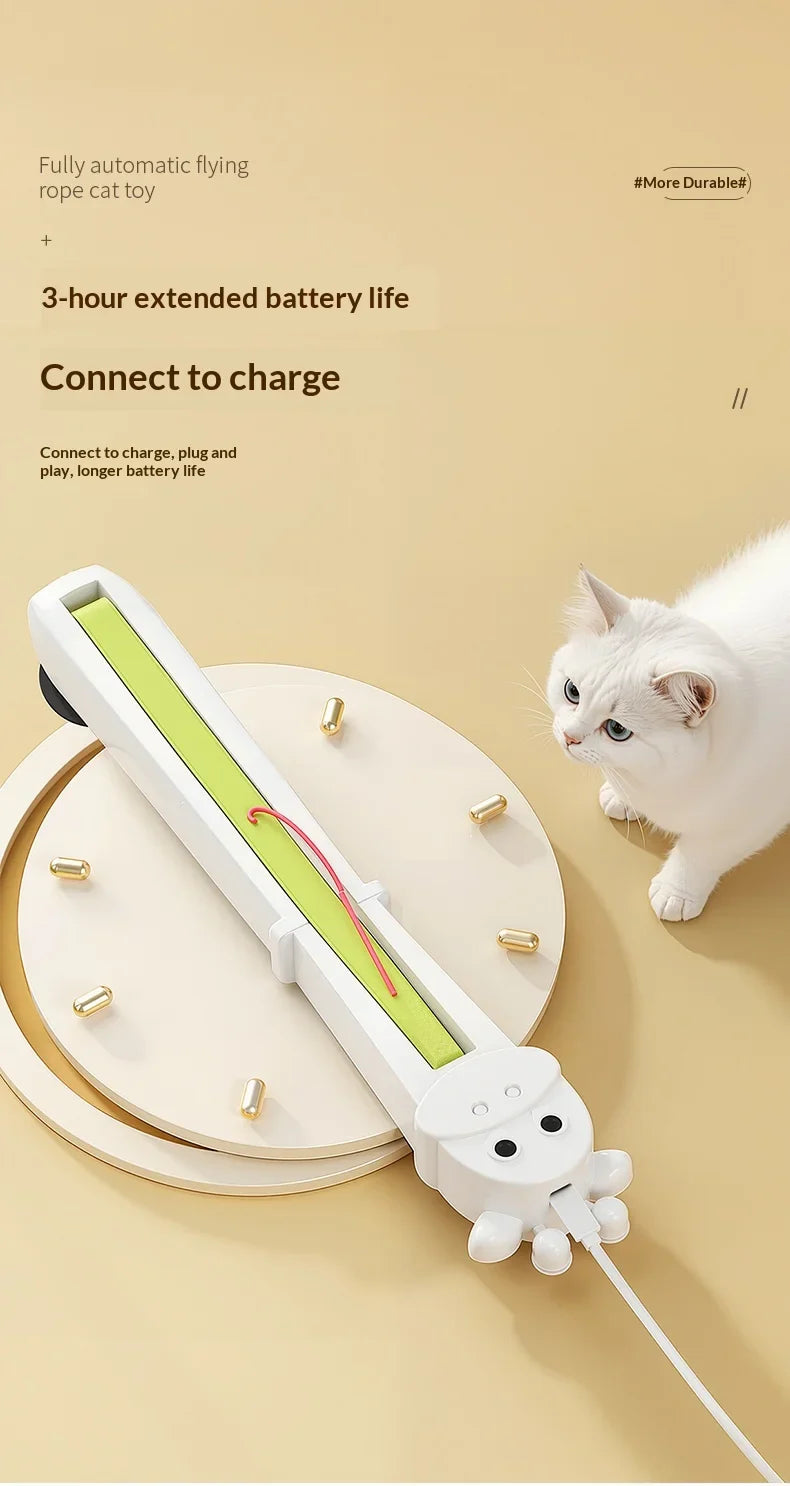 Fully automatic giraffe cat teasing machine, automatically tightens and throws ropes, allowing cats to relax and relieve boredom