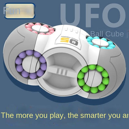 WEIQUEEN Rotating Rubik's Cube 3D Puzzle Toy Brain Training for Children and Girls 3D Decompression Space Rubik's Cube