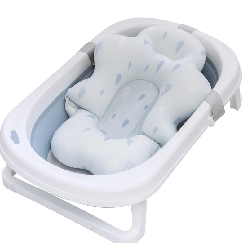 Baby Bathtub with Non-Slip Mat Cushion