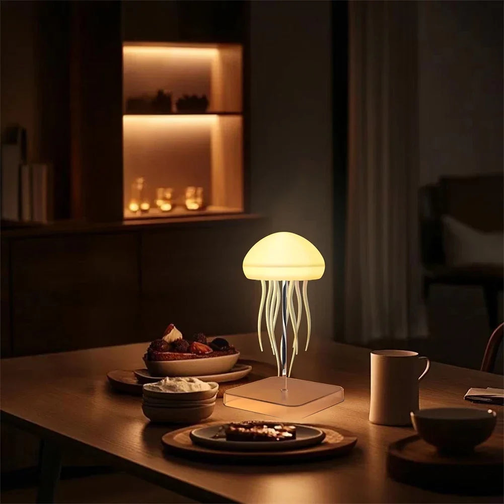 Controlled Type-C Charging Dance Gradient Jellyfish Light Table Night Light Color Changing Atmosphere Light Gift
