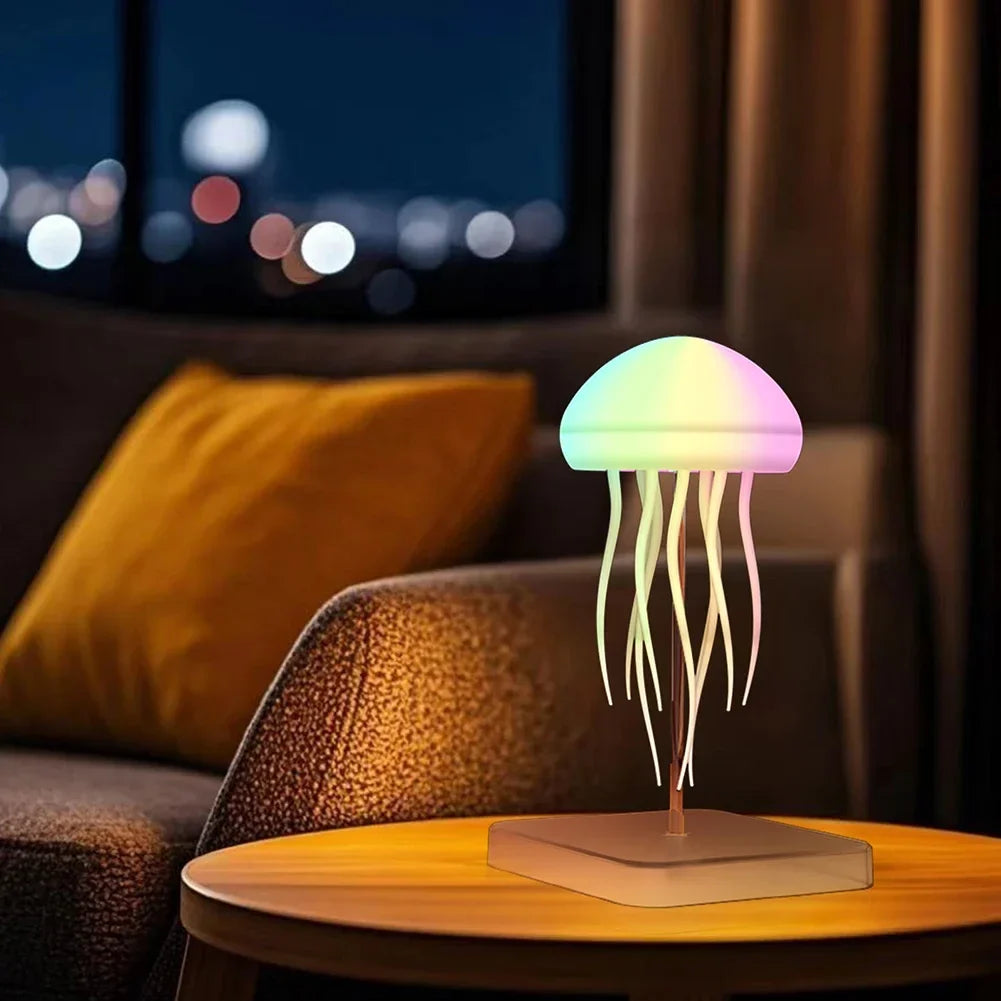 Controlled Type-C Charging Dance Gradient Jellyfish Light Table Night Light Color Changing Atmosphere Light Gift