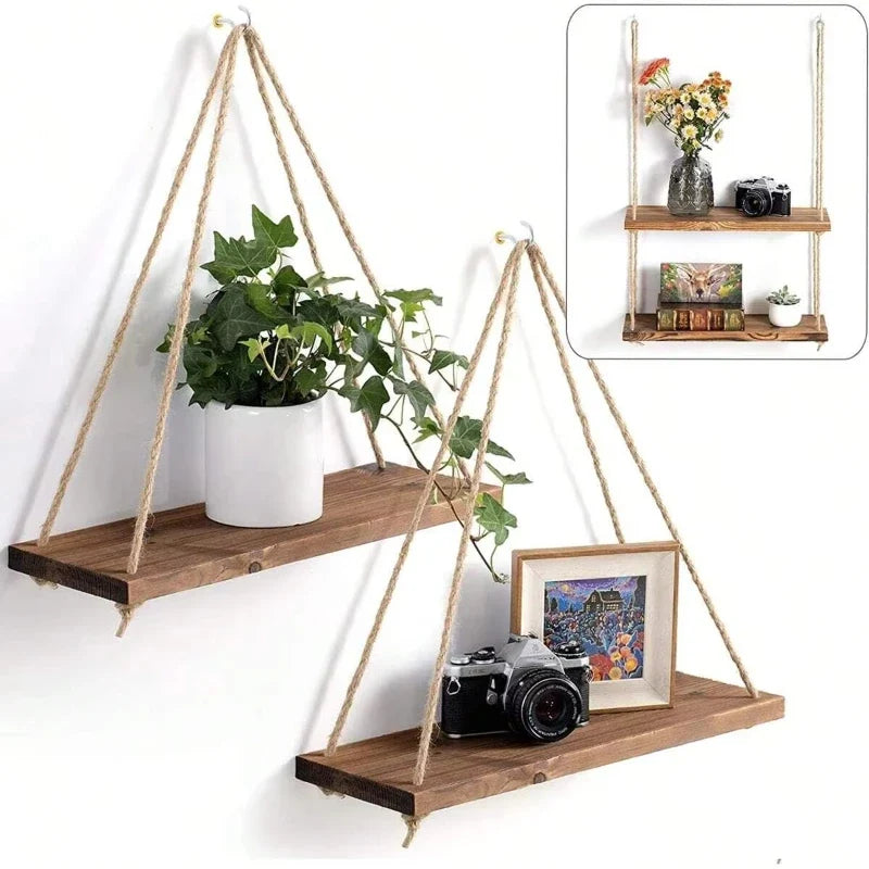 Swing Hanging Hemp Rope Wall Shelve product detail
