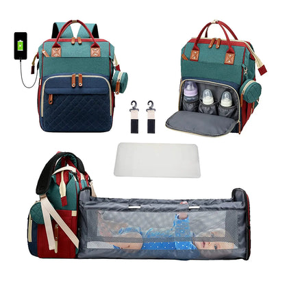 NestVoyage™ 3‑in‑1 Diaper Bag & Portable Changing Station