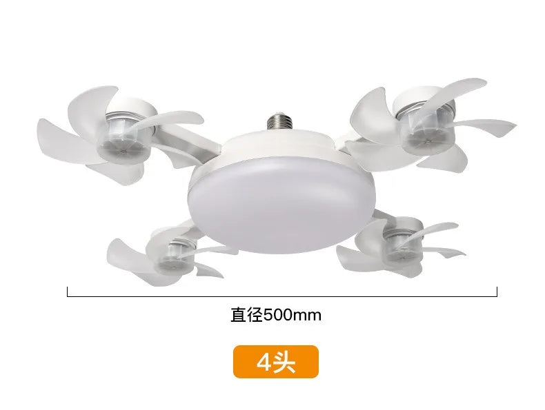 Intelligent ceiling light electric fan light Kitchen high wind power Silent Easy to clean e27 Screw Fan Light Restaurant Fan Eye