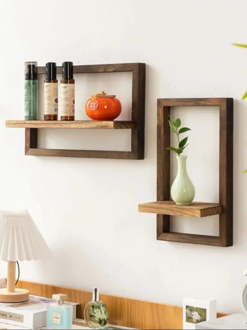 Wood Floating Wall Shelves Hanging Shelf for Wall Storage Rustic Farmhouse Decor for Bedroom Bathroom Living Room Kitchen