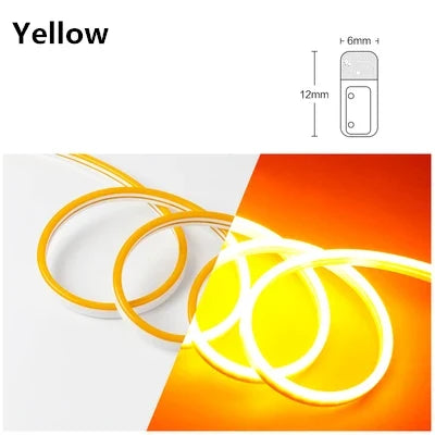 5V 12V 24V Led Neon Strip Light 6mm Narrow Rope Flex Tape Silicon Tube Bar Waterproof DIY Sign Red Green Blue Yellow Pink White