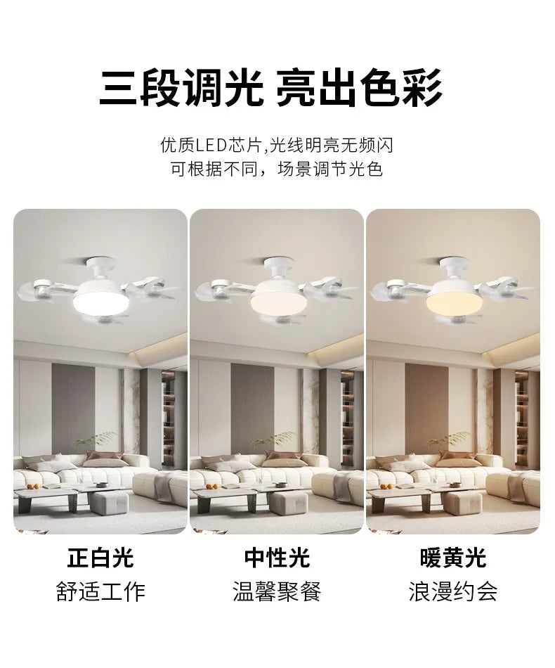 Intelligent ceiling light electric fan light Kitchen high wind power Silent Easy to clean e27 Screw Fan Light Restaurant Fan Eye