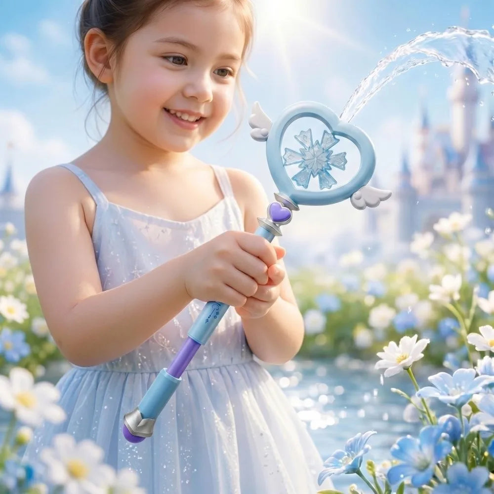 Water Park Toy 7-Hole Water Wand Love Shaped Splashing Spray Water Play Stick Handheld Pull Type Water Toys Water Play