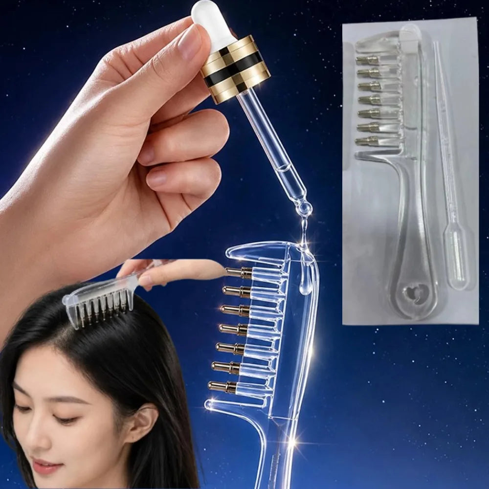 Scalp Liquid Guide Comb Mini Portable Head Applicator Hair Care Comb Anti-Static Scalp Nourish Hair Guide Comb