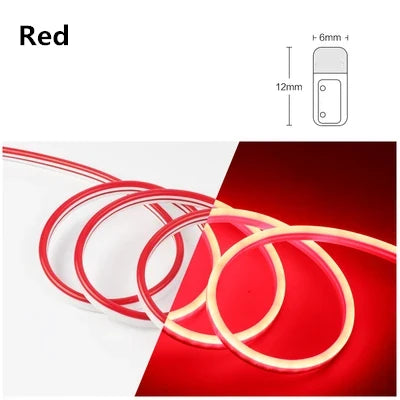 5V 12V 24V Led Neon Strip Light 6mm Narrow Rope Flex Tape Silicon Tube Bar Waterproof DIY Sign Red Green Blue Yellow Pink White