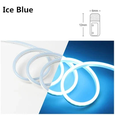 5V 12V 24V Led Neon Strip Light 6mm Narrow Rope Flex Tape Silicon Tube Bar Waterproof DIY Sign Red Green Blue Yellow Pink White