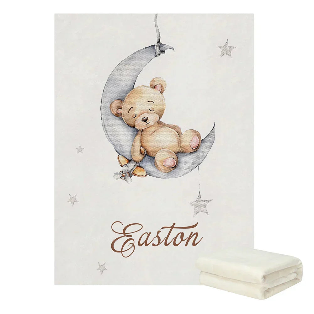 Sleeping Bear Custom Name Crib Bedding - custom PillowCase (40x40CM) product view
