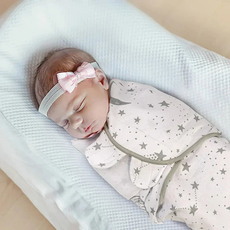Organic Cotton Newborn Swaddle Set with Cap