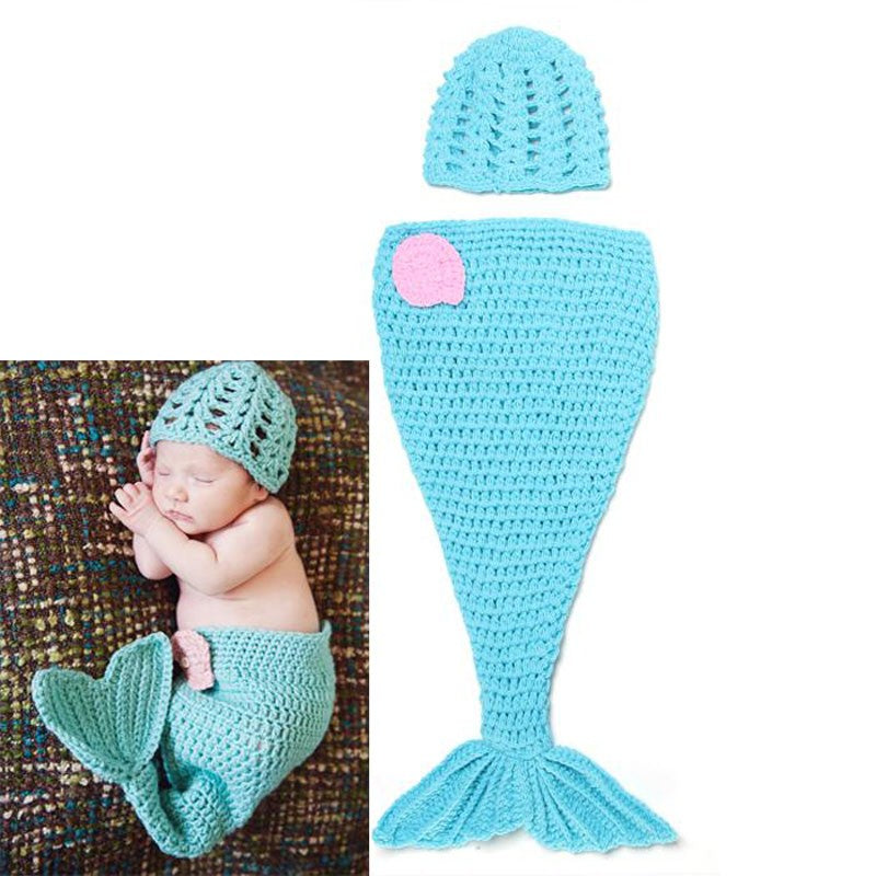AquaBelle™ Baby Girl Mermaid Photo Prop Set