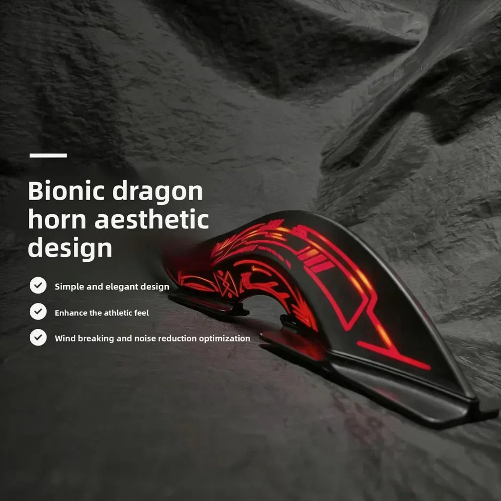 1Set 32 LED Light Modes Dragon Horn Car Roof Fins, Touch Dimmable Waterproof Auto Decoration, Universal Car Exterior Accessory
