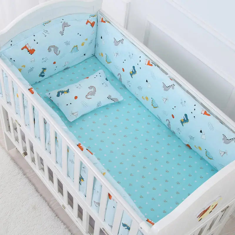 Baby Bed - Dinosaur Blue for 110x65cm bed product view