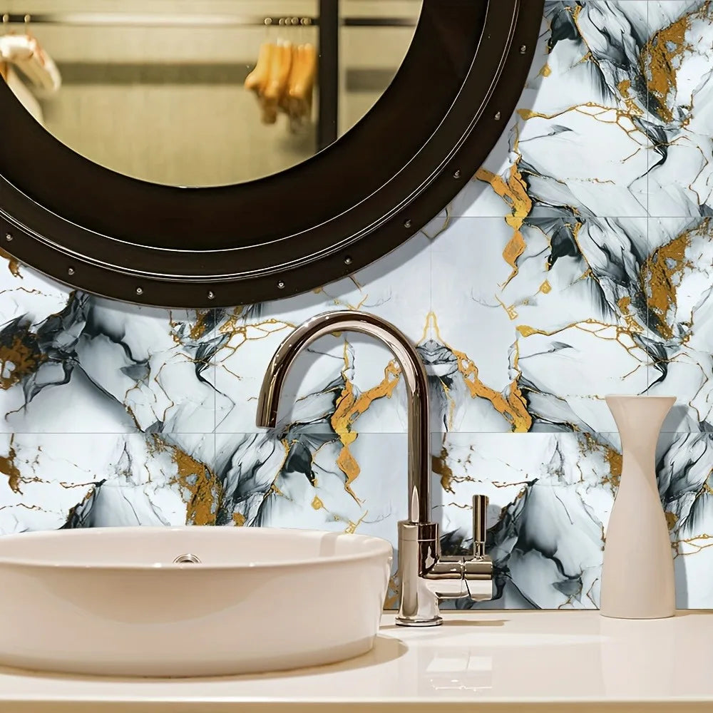Peel Stick Backsplash Waterproof Washroom Wall - 15 20pcs product view