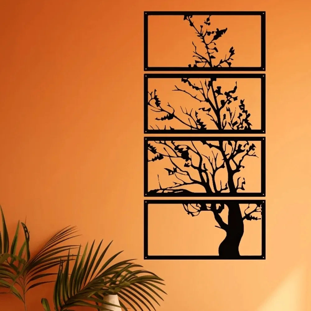 Deco Black Metal Wall Decor Tree product detail
