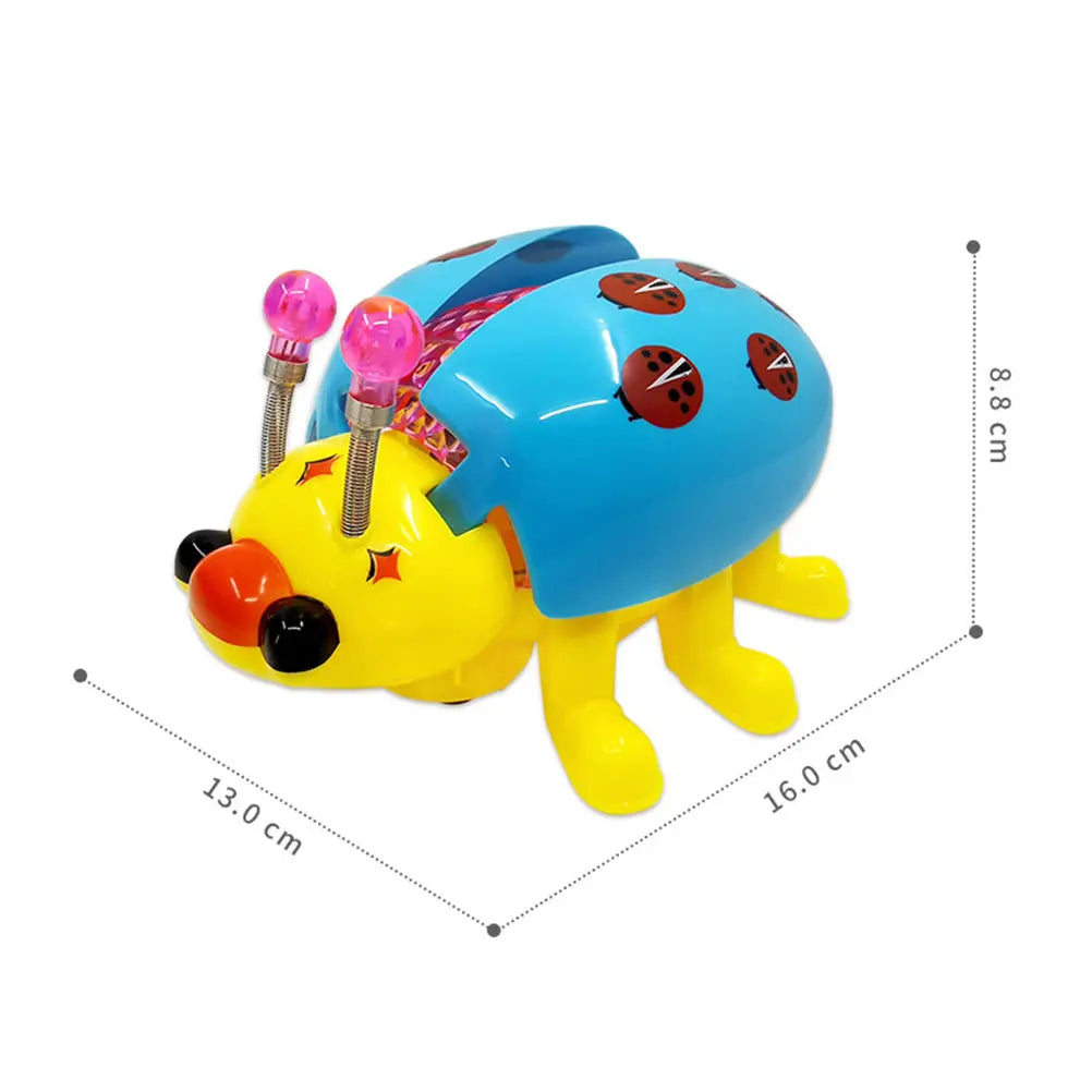 1Pcs Electric Ladybug Light Music Plaything Creative Kids Educational Plaything Portable Fun Gift Child Cognitive Social Skills