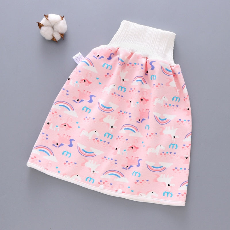 Water Absorbent Leakproof Diaper Skirt - Pink Large (4-8y) product view