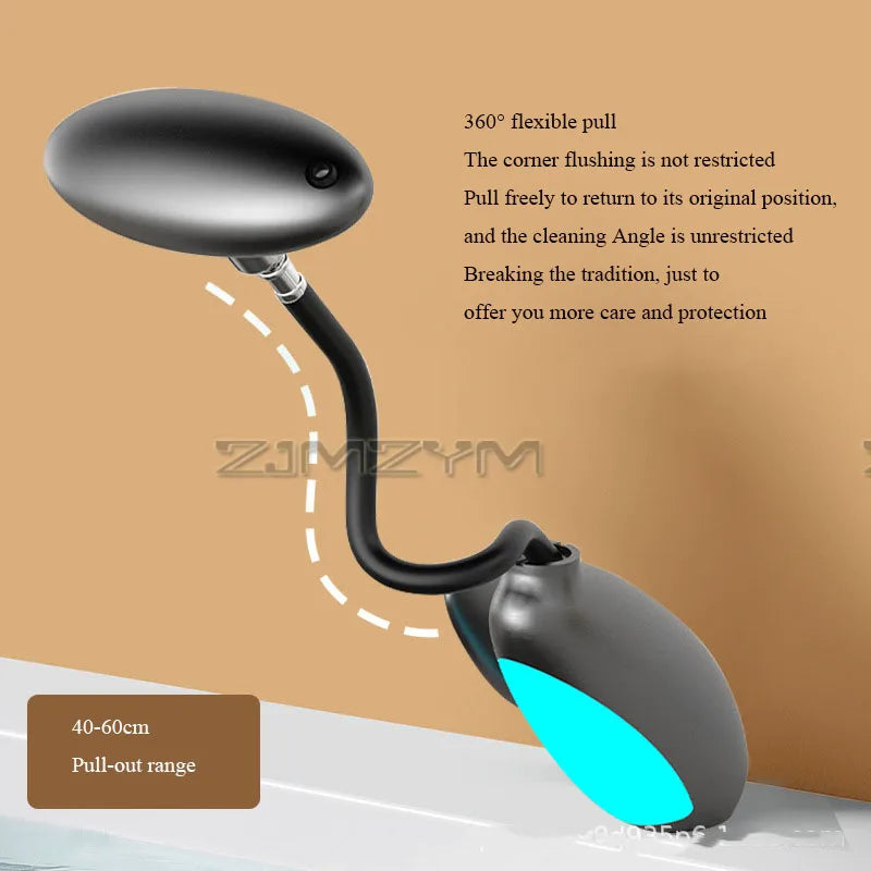 4Modes Outlet LED Basin Faucet 360° Rotatable Pulled Out Tap Temperature Sensitive Sink Faucets Drip-proof Hot Cold Switch Mixer