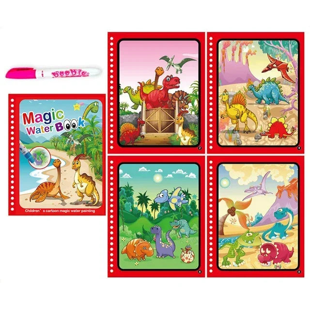 Magic Water Book with Pen Children Learning  Education Toy Baby Montessori Toys Drawing Coloring Books for Kids 2 To 4 Years Old