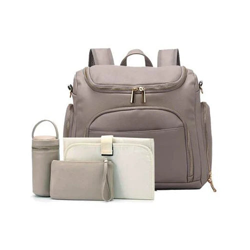 Premium Extra Large Vegan Leather Diaper Bag Tote Backpack