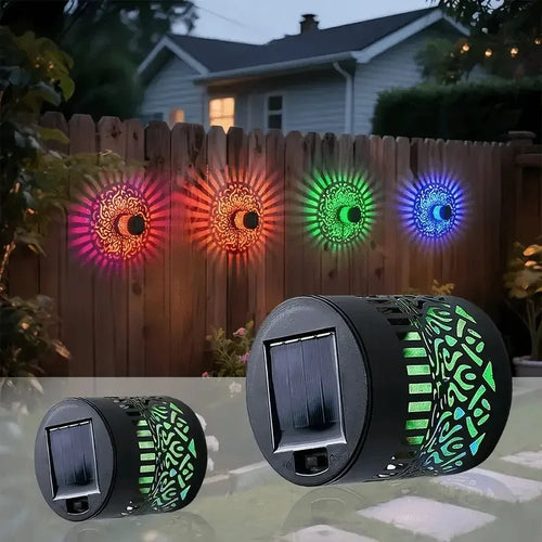 1/2/4pcs 7color Solar Datura Lights Garden Decoration Christmas Halloween Party Courtyard Decoration Solar Garden Wall Light
