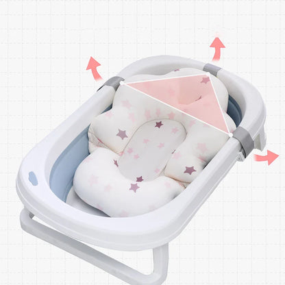 Baby Bathtub with Non-Slip Mat Cushion