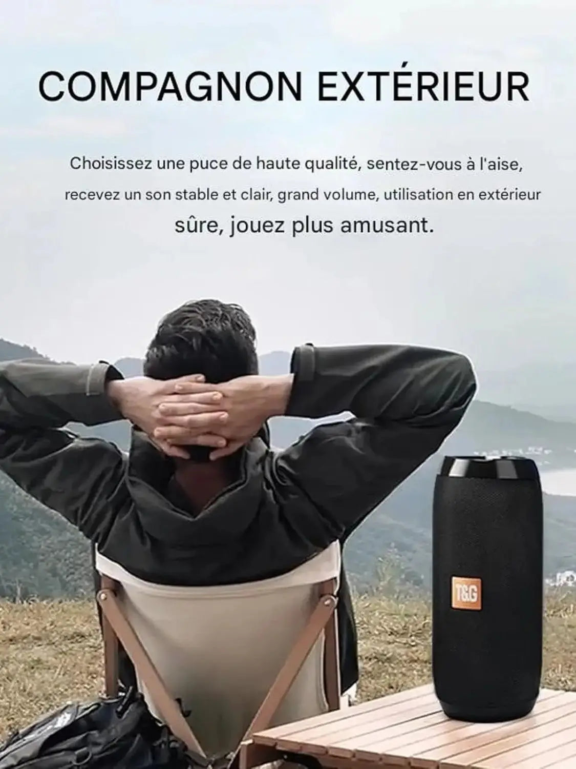 Portable Bluetooth Speaker Wireless , Ipx4 Waterproof Bluetooth 5.0 TWS MP3 Player Paring Aux & Tf-Card Input for Home  Outdoor