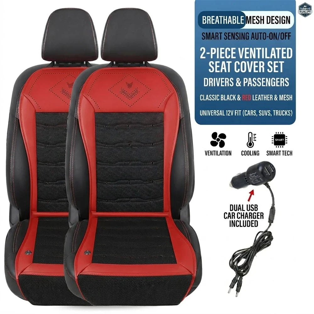 Ventilated Sheet 12v Car Seat Cover Vehicle Summer Cushion Smart Auto Start/Stop Universal Cooling Car Seat Ventilation Sheet