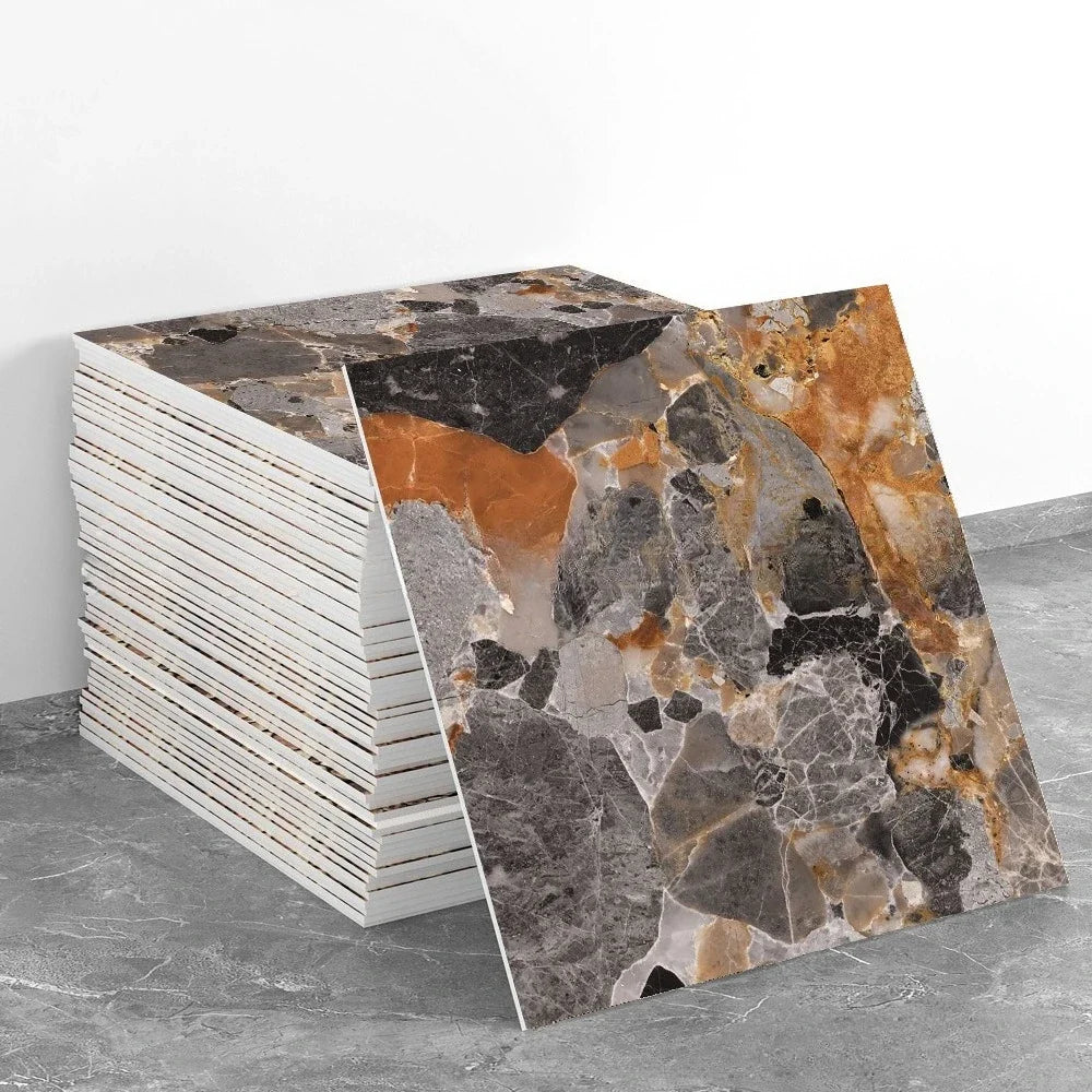 Waterproof Peel and Stick Marble Wall Tiles11.8x11.8 in Self Adhesive PVC Panels for Bathroom Kitchen and Living Room