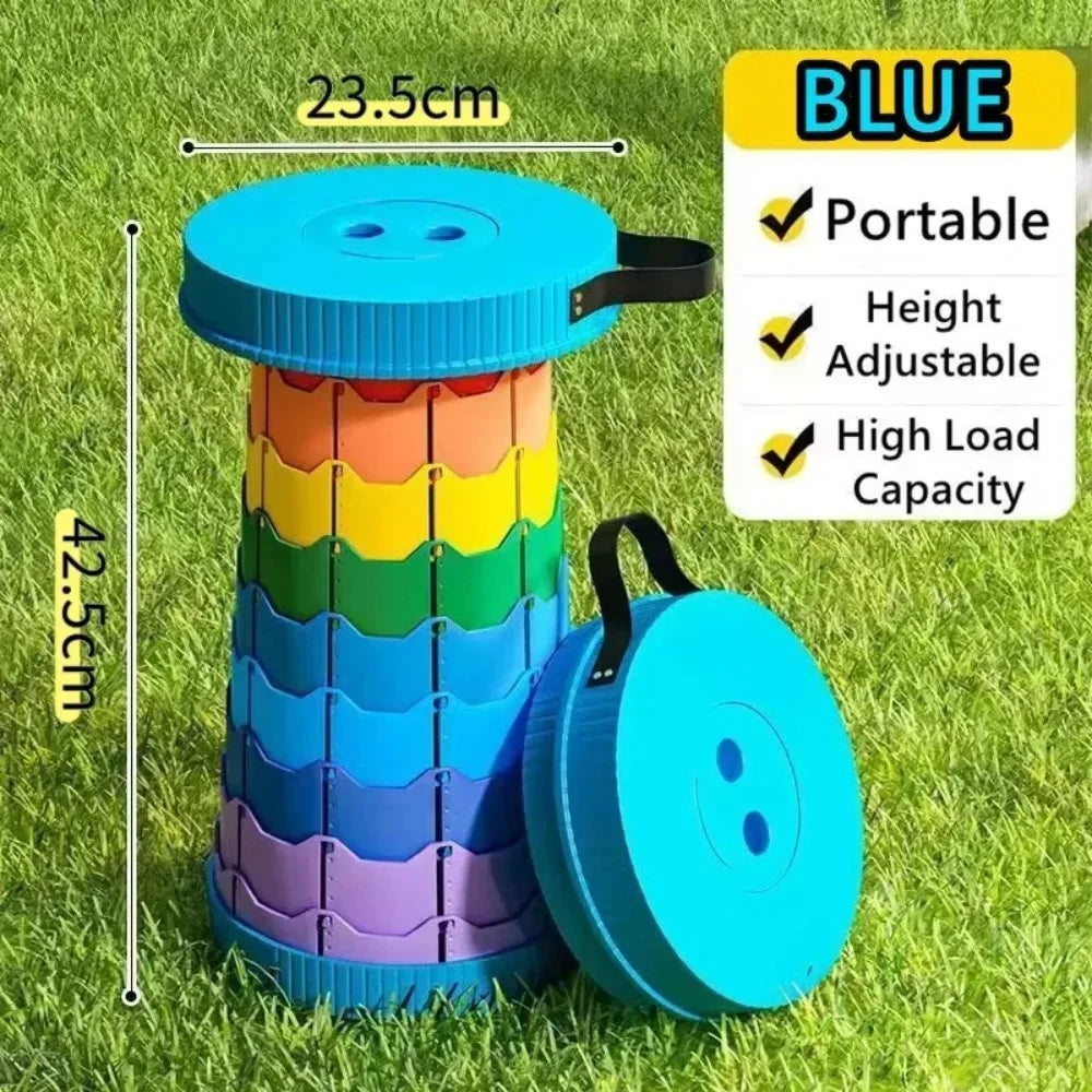 Upgraded Portable Foldable Folding Stool Retractable Folding Camping Stool Suitable For Adults Outdoor Fishing Gardening