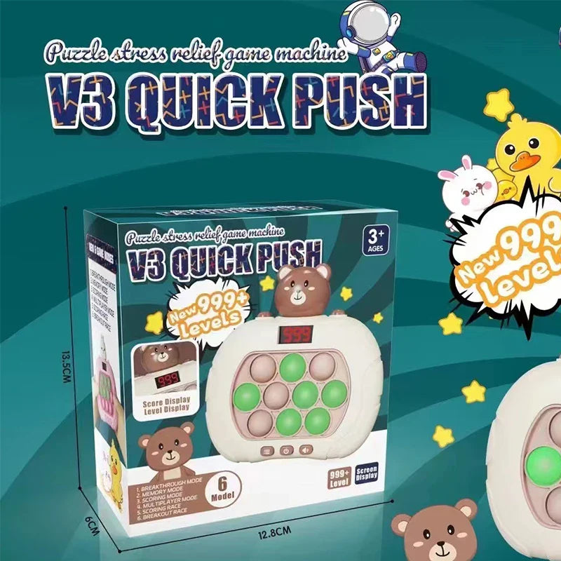 999 Level Electronic Pop Push Quick Push Game Console with LED Display - MEACAOFG
