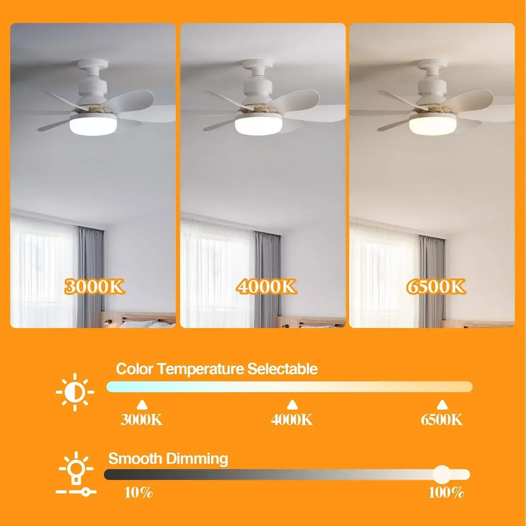Ceiling Fan Light E27 with Remote LED Dimming Function  Suitable for Living Room Study and Home use  85-265V