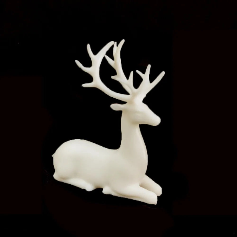 Creative Deer Desktop Ornament Sitting/Standing Position Modern Reindeer Sculpture Cute Durable Christmas Deer Statue