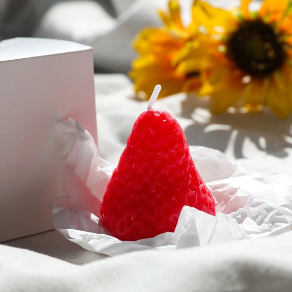 5pcs Strawberries Candles Gifts,Aromatherapy Candle for Wedding Receptions,Birthday Parties,Holiday Celebration Supplies