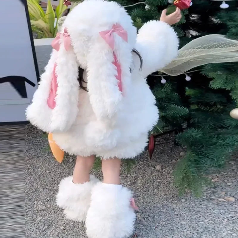 Plush Rabbit Suit - Set (hat,jacket,shorts,shoes) 100cm product view