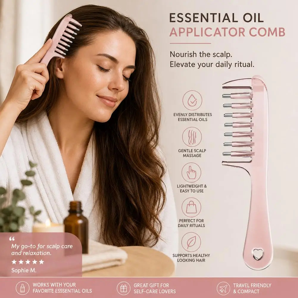 Scalp Liquid Guide Comb Mini Portable Head Applicator Hair Care Comb Anti-Static Scalp Nourish Hair Guide Comb