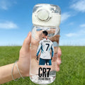 400ml CR7 Ronaldo Transparent Straw Bottle Football Star Outdoor Sport School Kid Water Cup Boy Girl Travel Fitness Drink Bottle