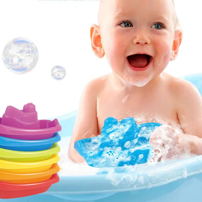 Colorful Stacking Cups - Baby Bath Toy