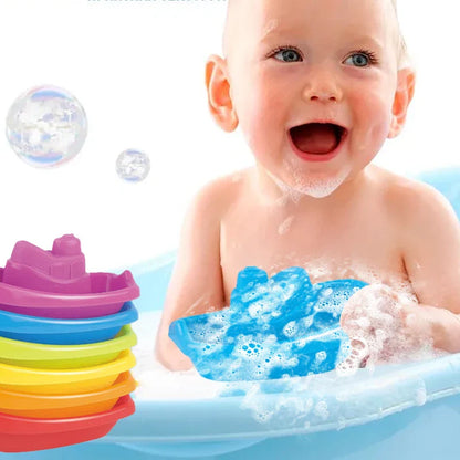 Colorful Stacking Cups - Baby Bath Toy