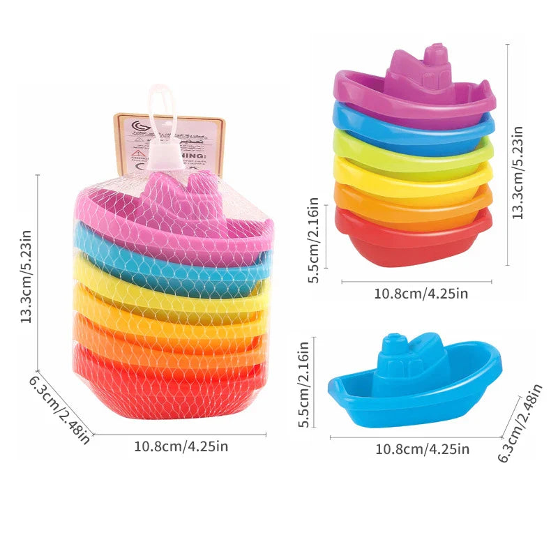 Colorful Stacking Cups - Baby Bath Toy