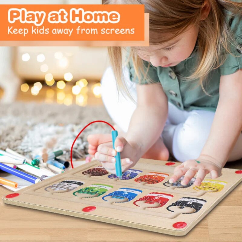 Wooden Counting Maze