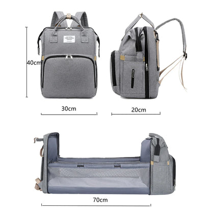 NestEase™ 3‑in‑1 Diaper Bag & Portable Rest Station