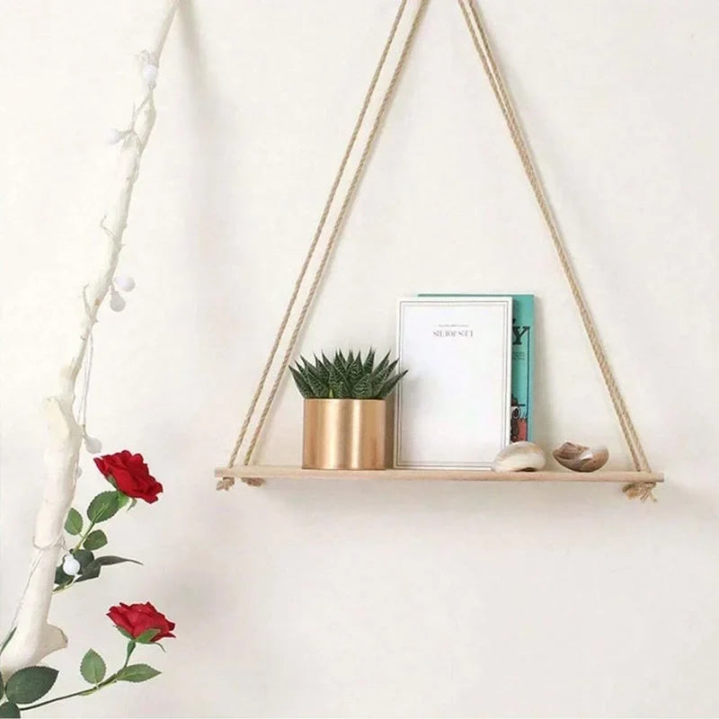 Swing Hanging Hemp Rope Wall Shelve product detail