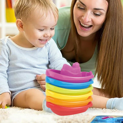 Colorful Stacking Cups - Baby Bath Toy