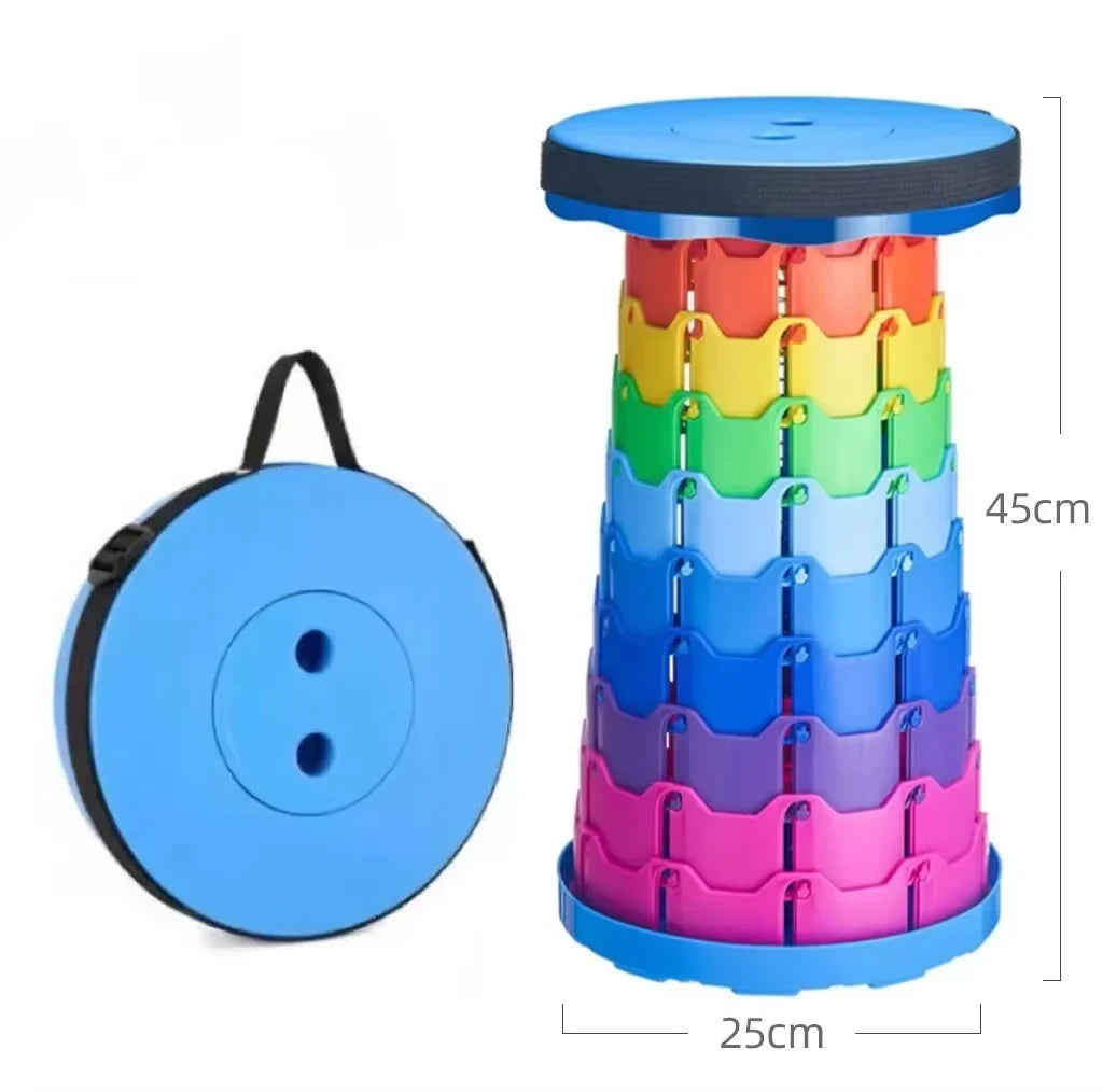 Upgraded Portable Foldable Folding Stool Retractable Folding Camping Stool Suitable For Adults Outdoor Fishing Gardening