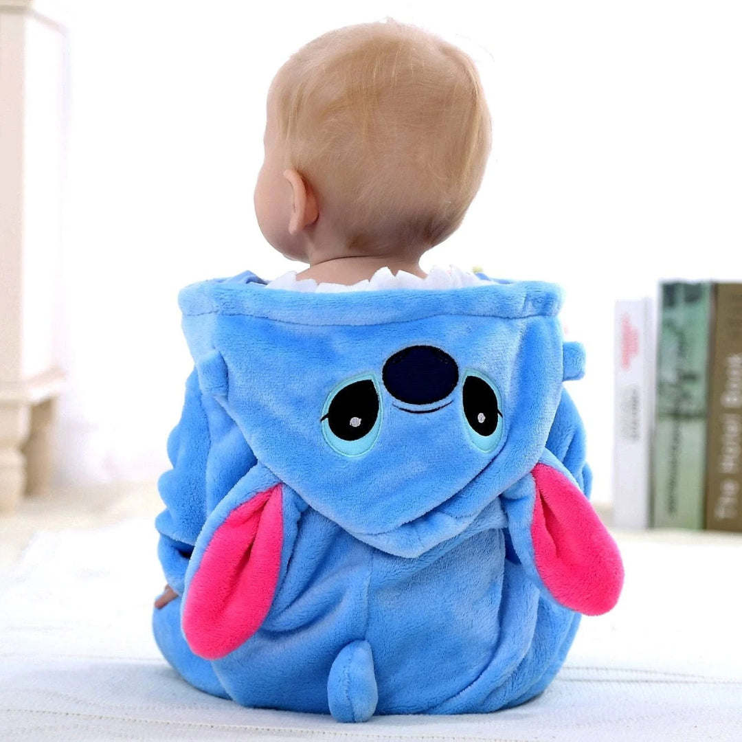 Cozy Cartoon Hooded Fleece Jumpsuit